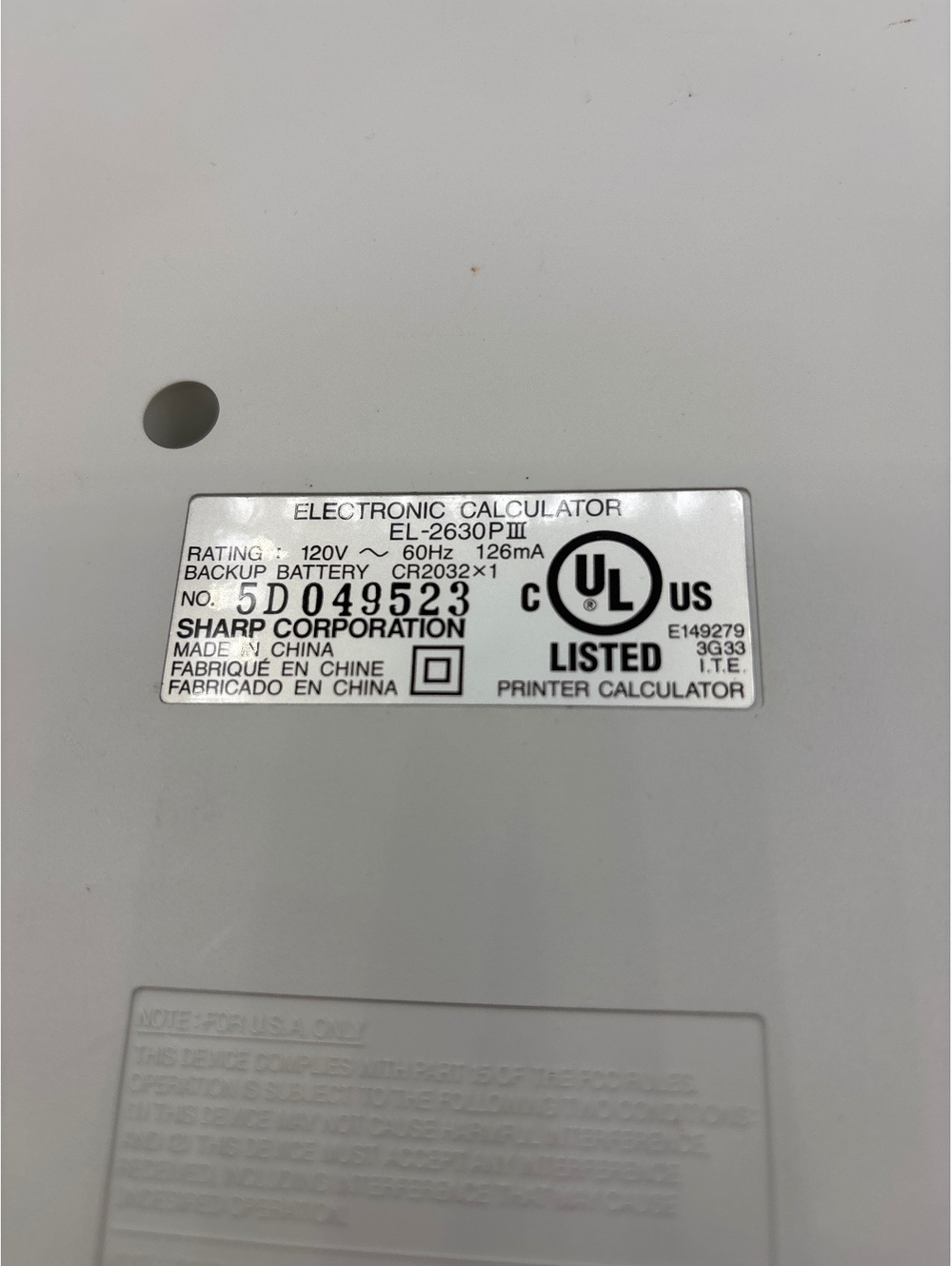 Sharp EL-2630PII Electronic Printing Calculator 12 Digit Paper Tape RETRO - Picture 4 of 6